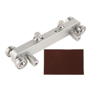 Imagem de Yunhgft Lima para Cavalete de Guitarra, Ferramenta de Polimento em Liga de Alumínio, Acessório para Instrumento Musical com Lixa para Reparos E Manutenção Diá, Prata