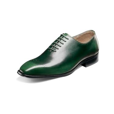 Imagem de Stacy Adams Sapato Oxford masculino Hallquist bico liso com cadarço, Verde, 46