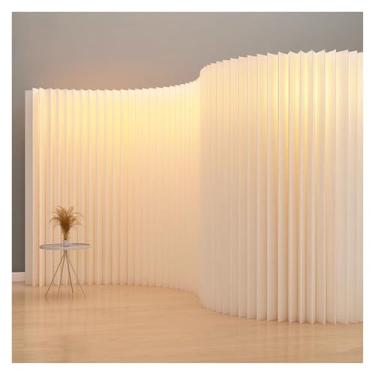 Imagem de Room divider Divisória de ambiente simples em papel luminoso, biombo telescópico dobrável e móvel para privacidade, decoração de fundo para casamento.(4X2M/13.12X6.5FT)
