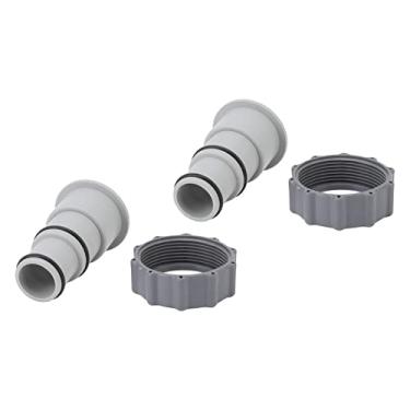 Imagem de Acouto Acessórios para Piscina de Adaptador de Mangueira de Reposição de 2 Unidades - Conector de Mangueira de Plástico Bombas de Conexão Roscada de 1,5 pol. e 1,25 pol., Compatível Com Bombas de