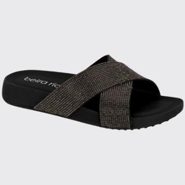 Imagem de Sandália Flatform Plana Feminina Slide Tiras Cruzadas Beira Rio 8542.104.9569-Feminino