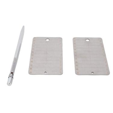 Imagem de Asixxsix 2 PCS 304 Placas de Armazenamento de Frases Mnemônicas Bitcoin de Aço Inoxidável, Backup de Sementes Criptográficas à Prova de Fogo, à Prova D'água e à Prova de Ferrugem, Com