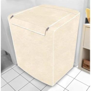 Imagem de Capa protetora para maquina, lavadora, cinza, com tampa, protecao, lavagem, duravel, P , resistente