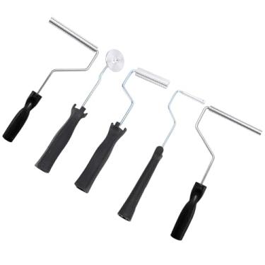 Imagem de Asixxsix Kit de Ferramentas de Rolo de Fibra de Vidro, 5 Peças de Rolos de Laminação de Fibra de Vidro Com Cabeça de Alumínio, para Projetos de Compostos de Resina de Molde, Banheira,