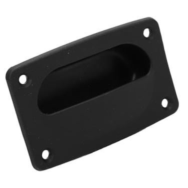 Imagem de Jiawu Puxador de Escotilha Retangular Fácil Ajuste para Alça de Convés de Barco de Acesso para Barcos, RVs - Material PP (Preto)