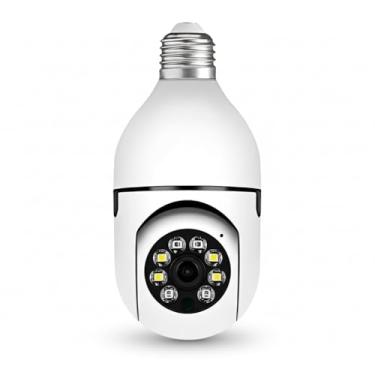 Imagem de ANJ.GG Câmera de Vigilância Wi-Fi Interna/Externa, Estilo Domo, 1080p/720p, Sensor de Movimento, Monitoramento Residencial/Bebê/Pet, O19-branco, Sem fio/Com fio, Áudio 2 Vias, AC/DC, Wi-Fi, App