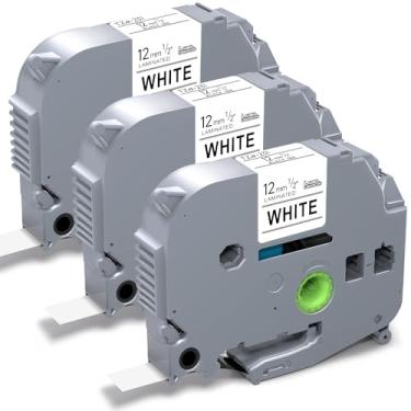 Imagem de Label Orison TZe-231 TZ-231 compatível com fita adesiva Brother P-Touch Tz de 12 mm 0,47 refis brancos laminados para etiquetadora PT-H110 PT-D210 PT-D400, preto sobre branco, 12 mm x 8 m, pacote com