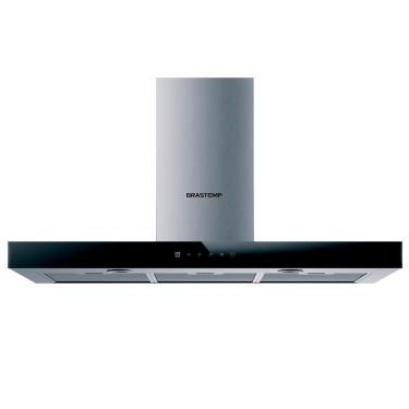 Imagem de Coifa de Parede Brastemp 90 cm Tbox com 03 Velocidades + Turbo, Painel Touch, Timer, Inox - BAE90AR