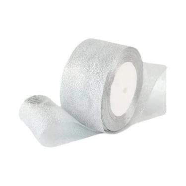 Imagem de Fita Metálica Dourada E Prateada Com Glitter, Rolo De 25 Jardas Para V