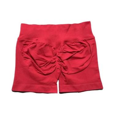 Imagem de Shorts De Yoga Femininos De Cintura Alta Para Fitness E Treino, Com Ef