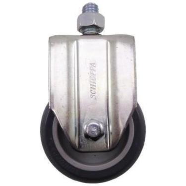 Imagem de Rodizio Fixo Para Carrinhos Roda Pvc Fle 414 Bpn Até 100 Kgs