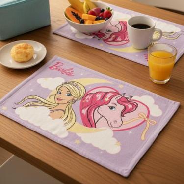 Imagem de Toalha de Lancheira Infantil Estampada Barbie 28x40cm Lepper - Toque M