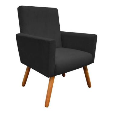 Imagem de Poltrona Decorativa Nina Peach Preto - D'Rossi