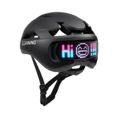 Imagem de Capacete De Bicicleta Com Display LED E Controle Por APP, Luz Traseira
