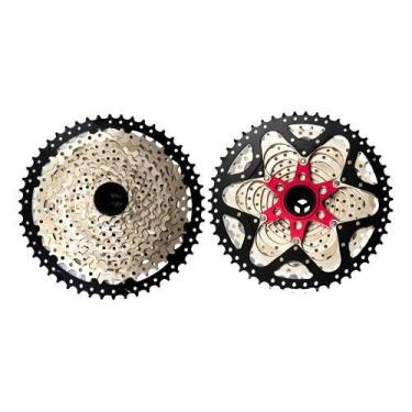 Imagem de Cassete K7 11v 11x50 Alumínio Níquel Vermelho E Preto - Free hub HG