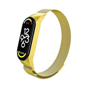 Imagem de Pulseira De Aço Inoxidável Milanesa Para Xiaomi Mi Band 6 5 4 3, 127 o