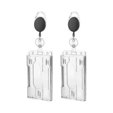 Imagem de Porta-Crachá Com Carretel Retrátil, Organizador Transparente Para Cart