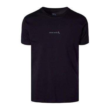 Imagem de Camiseta Reserva Slim Modo Avião Minimal Masculina Preta-Masculino