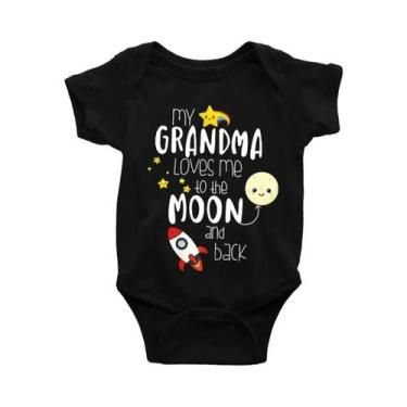 Imagem de Macacão Engraçado Para Bebês Meninas E Meninos MY GRANDMA LOVES ME to 