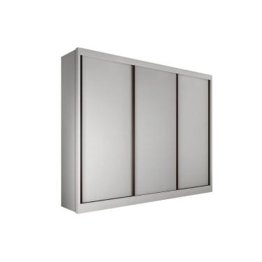 Imagem de Guarda Roupa Casal Diamond-Londres Neve 3 Portas de Correr 6 Gavetas MDF Londres Neve