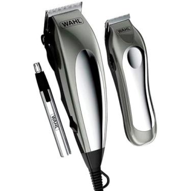 Imagem de Kit Maquina e Aparador 220V Deluxe Groom Pro Prata WAHL