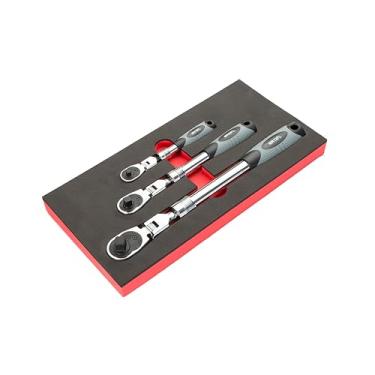 Imagem de EZRED MR482FL Conjunto de catraca extensível de 3 peças, prata