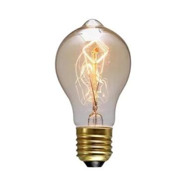 Imagem de Lâmpada Incandescente Vintage Edison ST64 G80 G95 T10 T45 E27 40W Dime