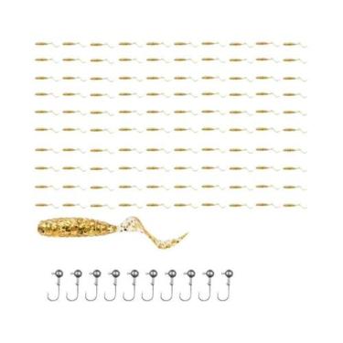 Imagem de 100 Iscas Artificiais De Plástico Macio De 4cm Para Pesca Esportiva - 