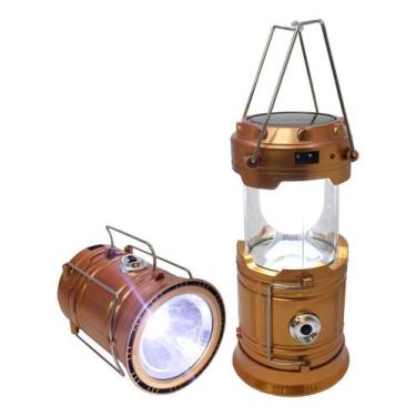Imagem de Lampião Led Solar Lanterna Luminária Camping Acampamento Pesca Alira H