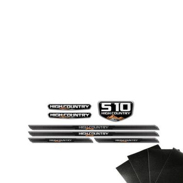 Imagem de Kit Emblemas Resinados S10 High Country + Soleira Protetora - SPORTINO