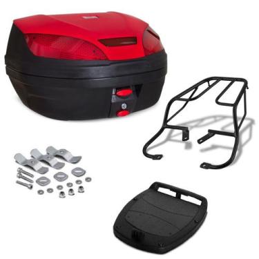 Imagem de Baú Bauleto 52 Litros  Pro Tork Com Bagageiro Cbx 250 Twister 2001 Até