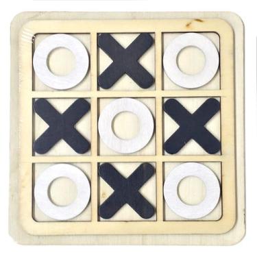 Imagem de Jogo Da Velha Tabuleiro De Madeira Brinquedo Educativo - - Wood Toys, 