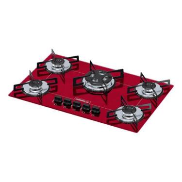 Imagem de Cooktop chamalux 5 bocas tripla chama azul, Vermelho, 127/220V