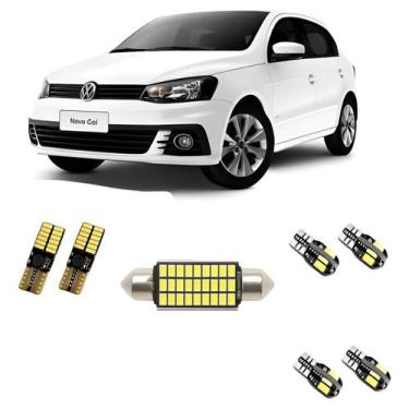 Imagem de Kit Lâmpadas Led Premium Gol G4 G5 G6 G7 Teto Placa T10 T10 Branco Bra