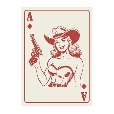 Imagem de Shuffle Club Co. Coleção Sheriff & Guns – Pôster ocidental 20x25 (Ace of Diamonds – Sheriff, 20 x 25, sem moldura)