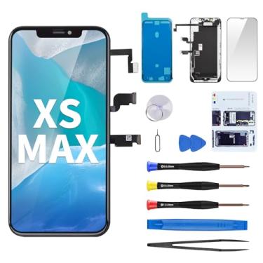Imagem de Para iPhone Xs Max substituição de tela 6,5 polegadas in-cell LCD 3D Touch Face ID digitalizador conjunto com ferramentas de reparo compatível com modelo A1920, A2097, A2098, A2099, A2100