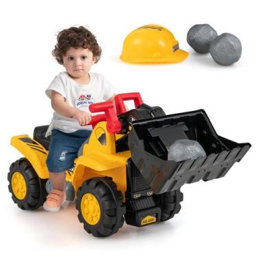 Imagem de Escavadeira Ride-on Costzon Construction Digger com capacete para cria
