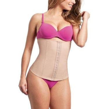 Imagem de Kit 4 Cinta Modeladora Emborrachada Esbelt Cotton Shaper Feminino Ref 404