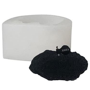 Imagem de vela silicone com pedra 3D - Moldes criativos para fabricação velas - vela não pegajosos para uso alimentício em forma pedra mineral criativa DIY Ferramentas assar feitas à mão Znet-au