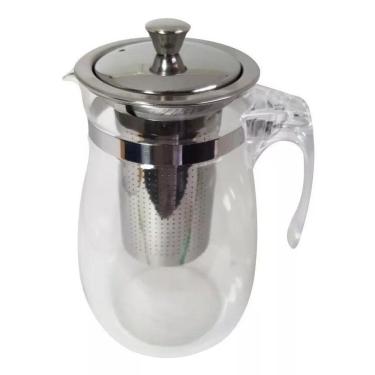 Imagem de Chaleira Bule de Vidro para Chá com Infusor Inox 600ml