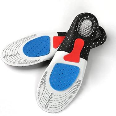 Imagem de Palmilhas De Silicone Para Calçados Masculino Com Suporte De Arco Ortopédico Para Sapatos Feminino Palmilha De Inserção De Espuma Para Memória 1 Par (Large(41-46))