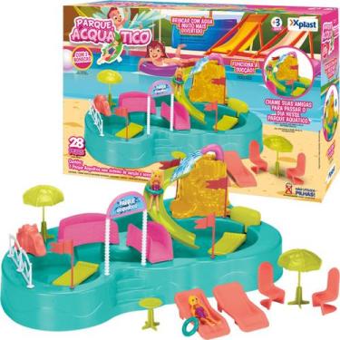 Conjunto e Boneca - Polly Pocket - Parque Aquático de Esportes - Mattel