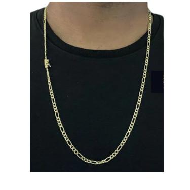 Imagem de Cordão 3x1 4mm canhao de moeda antiga joias igual a ouro