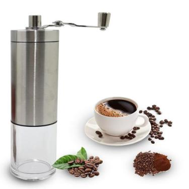 Imagem de Moedor De Café Manual Inox Em Cerâmica Com Ajuste De Moagem Moe Grãos