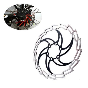Imagem de Yajun Rotores de freio a disco de bicicleta MTB rotor flutuante de aço inoxidável 160/180MM 6 parafusos peças de bicicleta 44mm super leve, preto, 180mm