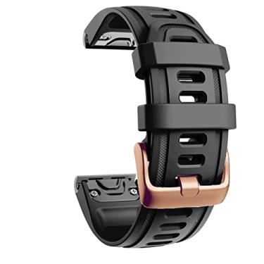 Imagem de DFAMIN Pulseira de silicone de liberação rápida para relógio Garmin Fenix 5S 5X 5Plus 6S 6X 6 Pro pulseira de fivela de ouro rosa pulseira esportiva (cor: B, tamanho: 20mm Fenix 5SPlus)