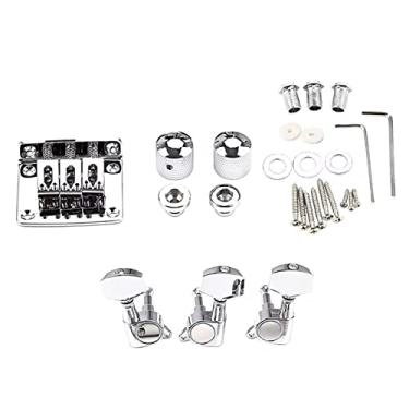 Imagem de Tachiuwa de Charutos Peças de para Guitarra com 3 Sobressalentes Fechaduras de Correia Luthier Suprimentos Ponte de