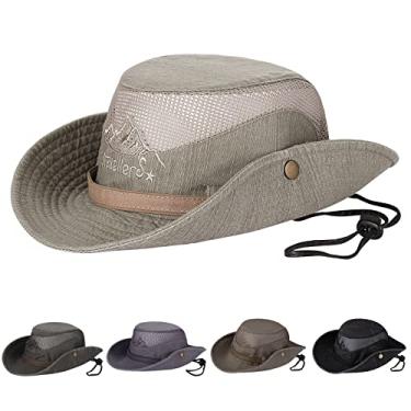 Imagem de Chapéu de sol Obling, chapéu de pesca, chapéu de aba larga FPS 50, chapéu Safari Boonie, Caqui, 22-24inch