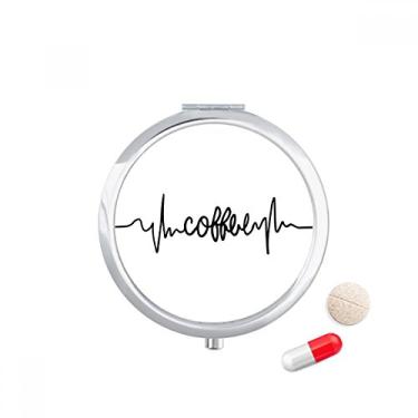 Imagem de Porta-comprimidos com citação de café, caixa de armazenamento de remédios