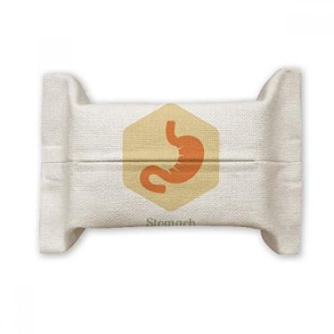 Imagem de Órgãos internos corporais, estômago, capa de papel para lenços faciais, saco de linho de algodão